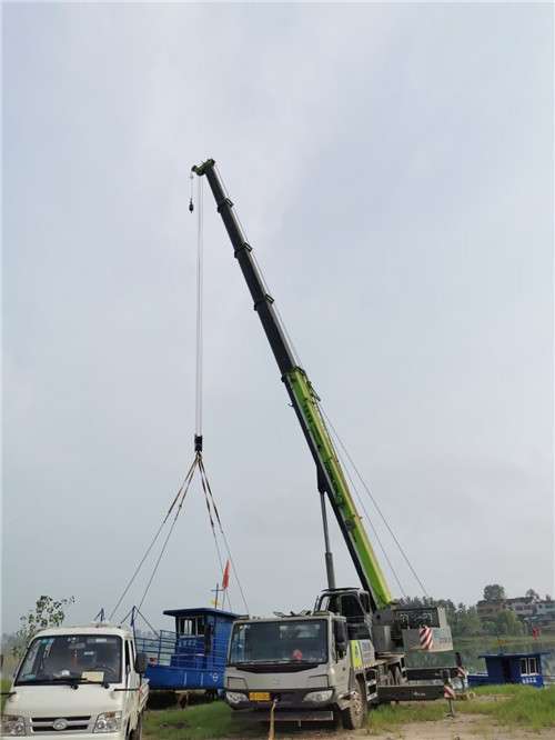 盂县桥梁建设吊装案例